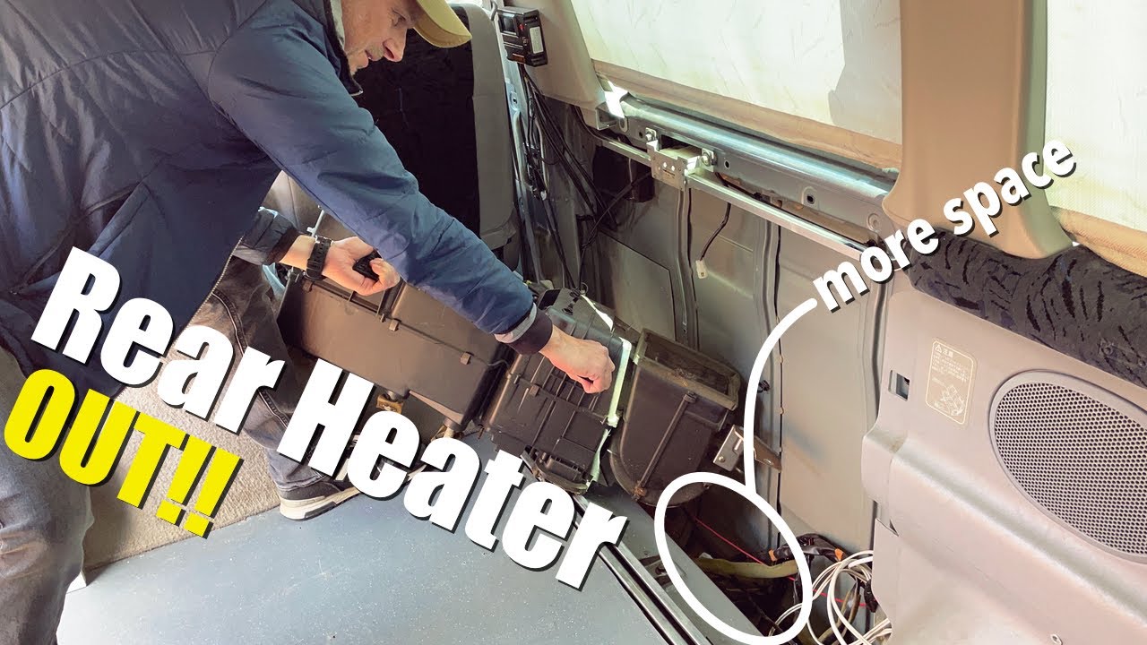 Rear heater / air con unit removal in a Mazda Bongo