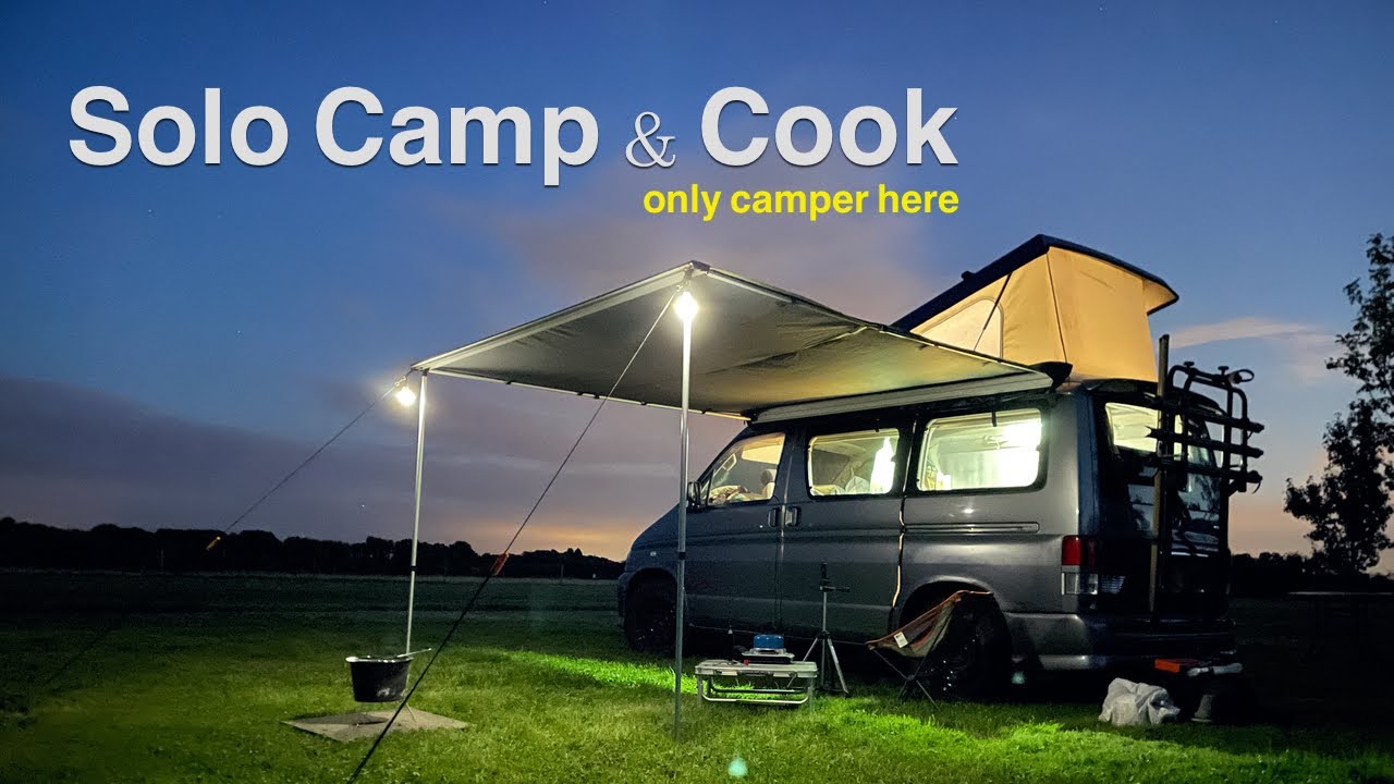Solo Camp & Cook | relaxing camping in a campervan